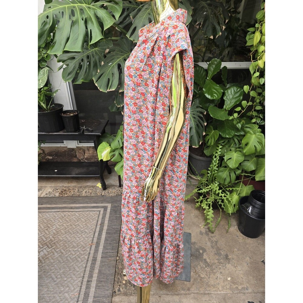 Natural Life Talulah Maxi Dress L/XL Oversized Floral Button Layer Cottagecore - Picture 5 of 8